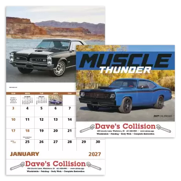 Muscle Thunder Wall Calendar - Stapled